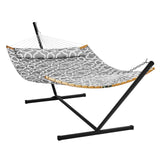 VEVOR Two Person Hammock with Stand Included, Double Hammock with Curved Spreader Bar and Detachable Pillow and Portable Carrying Bag, Perfect for Outdoor Freestanding Hammock, 480lb Capacity - Extra Image