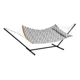 VEVOR Two Person Hammock with Stand Included, Double Hammock with Curved Spreader Bar and Detachable Pillow and Portable Carrying Bag, Perfect for Outdoor Freestanding Hammock, 480lb Capacity - Extra Image