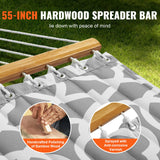 VEVOR Two Person Hammock with Stand Included Heavy Duty 480lb Capacity, Double Hammock with 12 FT Steel Stand and Portable Carrying Bag and Pillow, Freestanding Hammock for Outdoor Patio Yard Beach - Top-Down View