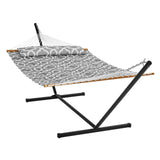 VEVOR Two Person Hammock with Stand Included Heavy Duty 480lb Capacity, Double Hammock with 12 FT Steel Stand and Portable Carrying Bag and Pillow, Freestanding Hammock for Outdoor Patio Yard Beach