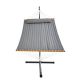 VEVOR Double Quilted Fabric Hammock Two Person Hammock with Stand 480lb Capacity