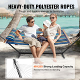 VEVOR Double Quilted Fabric Hammock Two Person Hammock with Stand 480lb Capacity - Side View