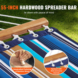 VEVOR Double Quilted Fabric Hammock Two Person Hammock with Stand 480lb Capacity - Top-Down View