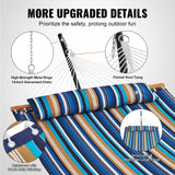 VEVOR Double Quilted Fabric Hammock Two Person Hammock with Stand 480lb Capacity - Rear View