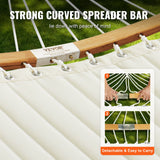 VEVOR Two Person Hammock with Stand Included, Double Hammock with Curved Spreader Bar and Detachable Pillow and Portable Carrying Bag, Perfect for Outdoor Freestanding Hammock, 480lb Capacity - Top-Down View