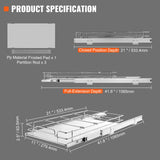 VEVOR Pull Out Cabinet Under Sink Organizer 11 x 21 Inch Wire Drawer Basket - Close-Up Angle