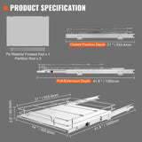 VEVOR 34x53 cm Pull Out Cabinet Organizer, Heavy Duty Slide Out Pantry Shelves, Chrome-Plated Steel Roll Out Drawers, Sliding Drawer Storage for Home, Inside Kitchen Cabinet, Bathroom, Under Sink - Close-Up Angle
