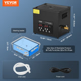 10L Ultrasonic Cleaner Cleaning Machine with Basket Heater and Timer 240W - Close-Up Angle