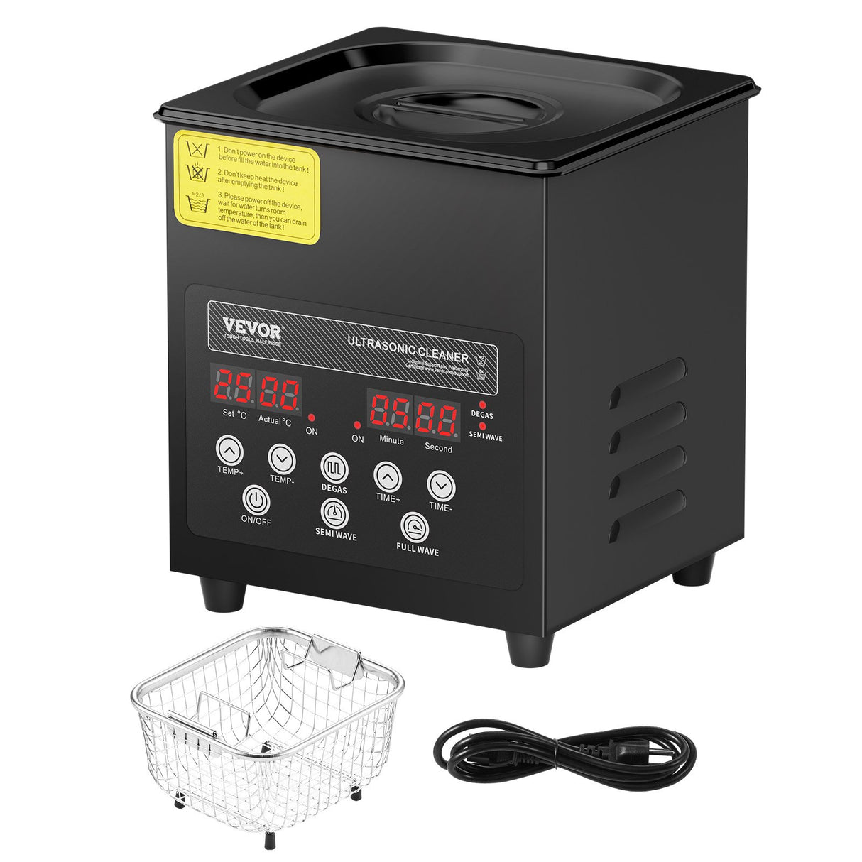 2L Ultra Sonic Cleaner Cleaning Machine with Basket Heater and Timer 60W
