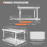 VEVOR 2-Tier Wire Pull Out Cabinet Under Sink Organizer 14x21 Inch Drawer Basket - Close-Up Angle