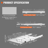 VEVOR Pull Out Cabinet Under Sink Organizer 11.5 x 16.5 Inch Wire Drawer Basket - Close-Up Angle