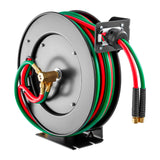 Retractable Welding Hose Reel 1/4 in x 50FT Oxygen Acetylene Rubber Hose R Grade - Extra Image