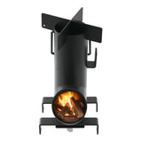 VEVOR Camping Rocket Stove, Wood Burning Portable Rocket Stove with Carrying Bag for Backpacking, Carbon Steel, Burn Wood, Twigs or Sticks for Outdoor Cooking, Backyard, Camp Cooking, Heating, Black - Extra Image