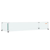 VEVOR Glass Wind Guard for Rectangular Fire Pit Table 773 x 367 x 191 mm, 8mm Thick and Sturdy Tempered Glass Panel with Hard Aluminum Corner Bracket & Rubber Feet, Easy to Assemble - Low Angle