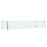 VEVOR Gas Fire Pit Wind Guard for Square Fire Table, 595 x 190 x 165 mm Clear Tempered Wind Guard for Firepits, 8mm Thick Square Glass Shield, Glass Panel with Hard Corner Bracket & Feet - Extra Image