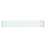 VEVOR Gas Fire Pit Wind Guard for Square Fire Table, 595 x 190 x 165 mm Clear Tempered Wind Guard for Firepits, 8mm Thick Square Glass Shield, Glass