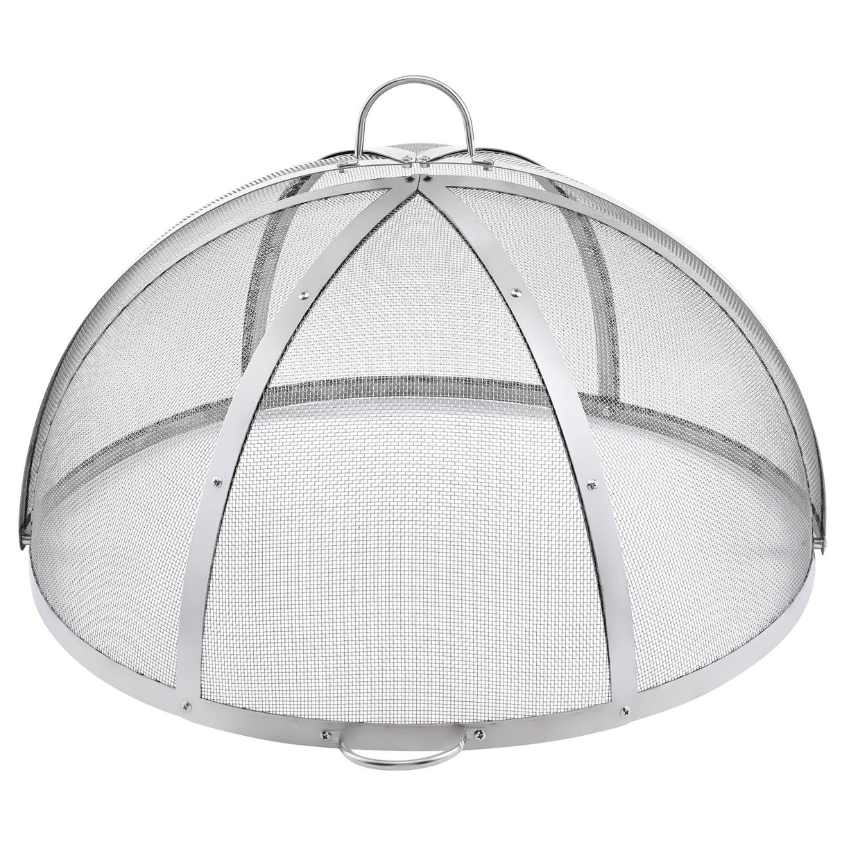 VEVOR Firepit Spark Screen Lid, 36" Diameter, Outdoor Firepit Ring Cover Round Accessories, Fire Pit Metal Cover, Easy-Opening Stainless Steel Fire