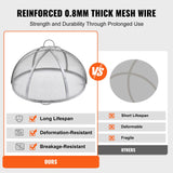 VEVOR Firepit Spark Screen Lid, 30" Diameter, Outdoor Firepit Ring Cover Round Accessories, Fire Pit Metal Cover, Easy-Opening Stainless Steel Fire