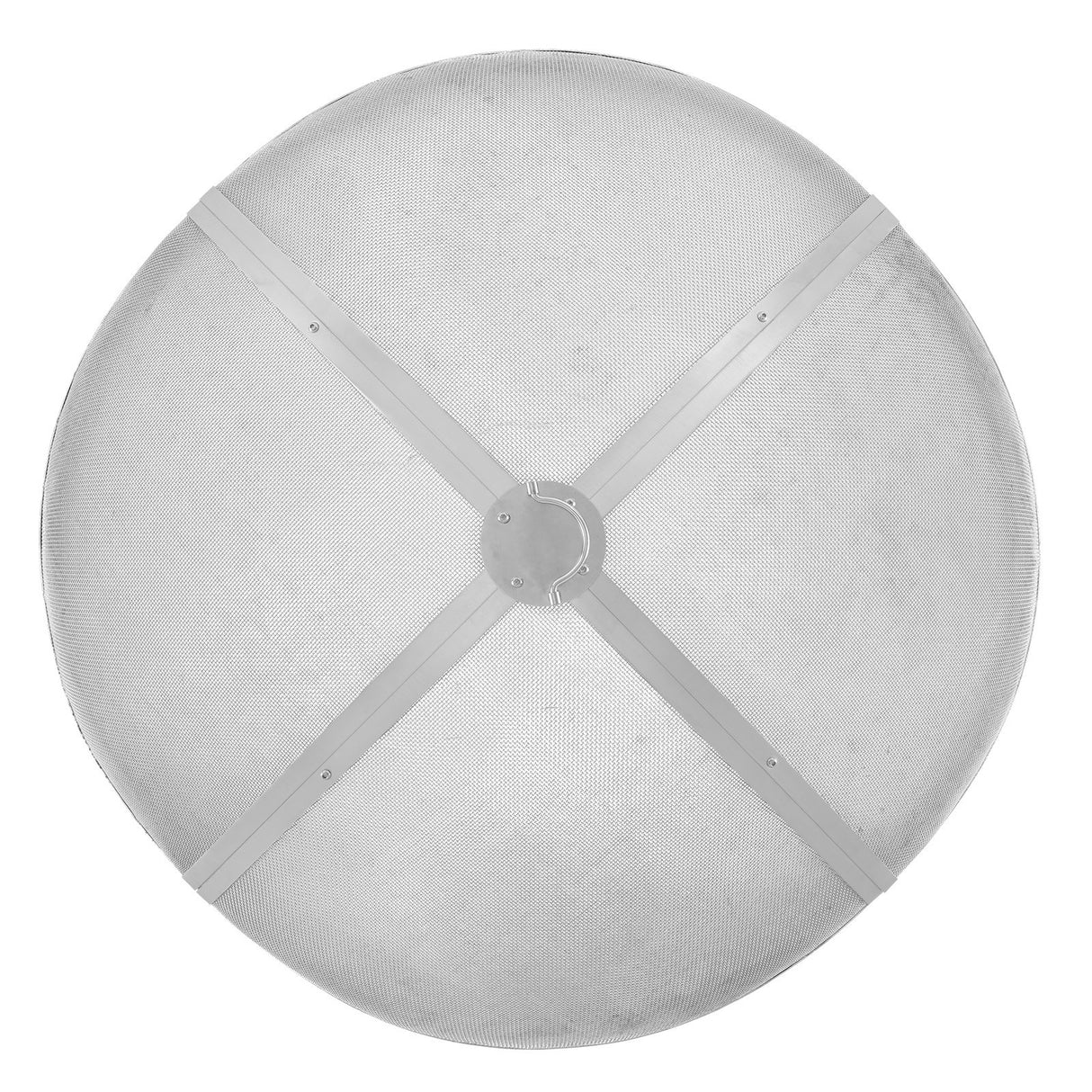 VEVOR Fire Pit Spark Screen Round 30", Reinforced Heavy Duty Steel Metal Cover, Outdoor Firepit Lid, Easy-Opening Top Screen Covers Round with Ring