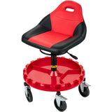 VEVOR Rolling Garage Stool 300LBS Adjustable Mechanic Work Shop Seat w/Casters - Low Angle