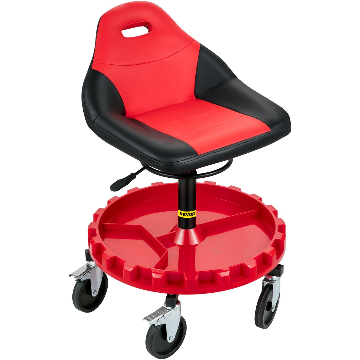 VEVOR Rolling Garage Stool 300LBS Adjustable Mechanic Work Shop Seat w/Casters