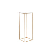 VEVOR 10PCS 31.5inch/80cm High Wedding Flower Stand, With Acrylic Laminate,Metal Vase Column Geometric Centerpiece Stands, Gold Rectangular Floral Display Rack for Events Reception, Party Decoration - Extra Image