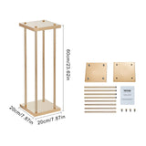 4PCS Gold Metal Column Wedding Flower Stand, 23.6inch /60cm High With Metal Laminate, Vase Geometric Centerpiece Stands, Cylindrical Floral Display Rack for Events Reception, Party Road Leads - Extra Image