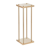 4PCS Gold Metal Column Wedding Flower Stand, 23.6inch /60cm High With Metal Laminate, Vase Geometric Centerpiece Stands, Cylindrical Floral Display Rack for Events Reception, Party Road Leads - Extra Image