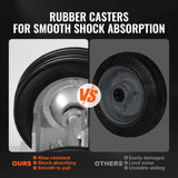 VEVOR Sliding Gate Kit 6” Heavy Duty Rolling Hardware for Door 600 lbs Load - Side View