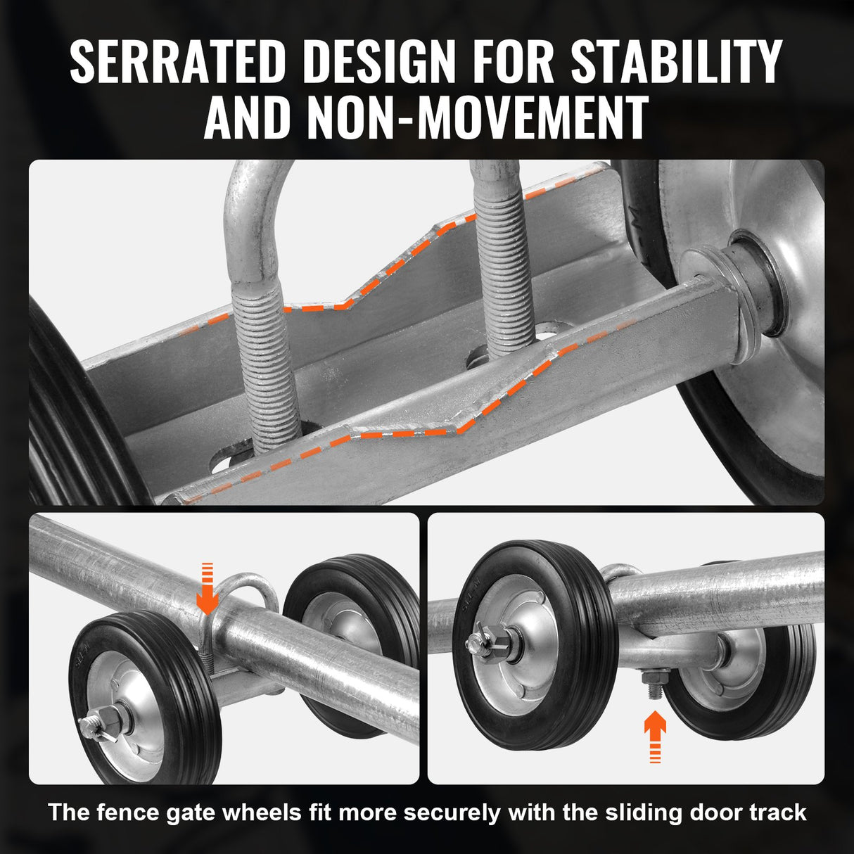 VEVOR Sliding Gate Kit 6??Heavy Duty Rolling Hardware for Door 600 lbs Load