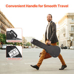 Electric Guitar Hard Case, 1050 mm Gourd-Shaped Guitar Hard Case, With Lock Latch Key Handle, PVC Padding Soft Lining Water-Resistant Hard Shell Guitar Cases, for 990 mm LES Paul Guitars, Black