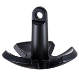 VEVOR River Anchor, 12 LBS Boat Anchor Cast Iron Black Vinyl-Coated with Shackle, Marine Grade Mushroom Anchor for Boats Up To 10 ft, Impressive Holding Power in River and Mud Bottom Lakes - Low Angle