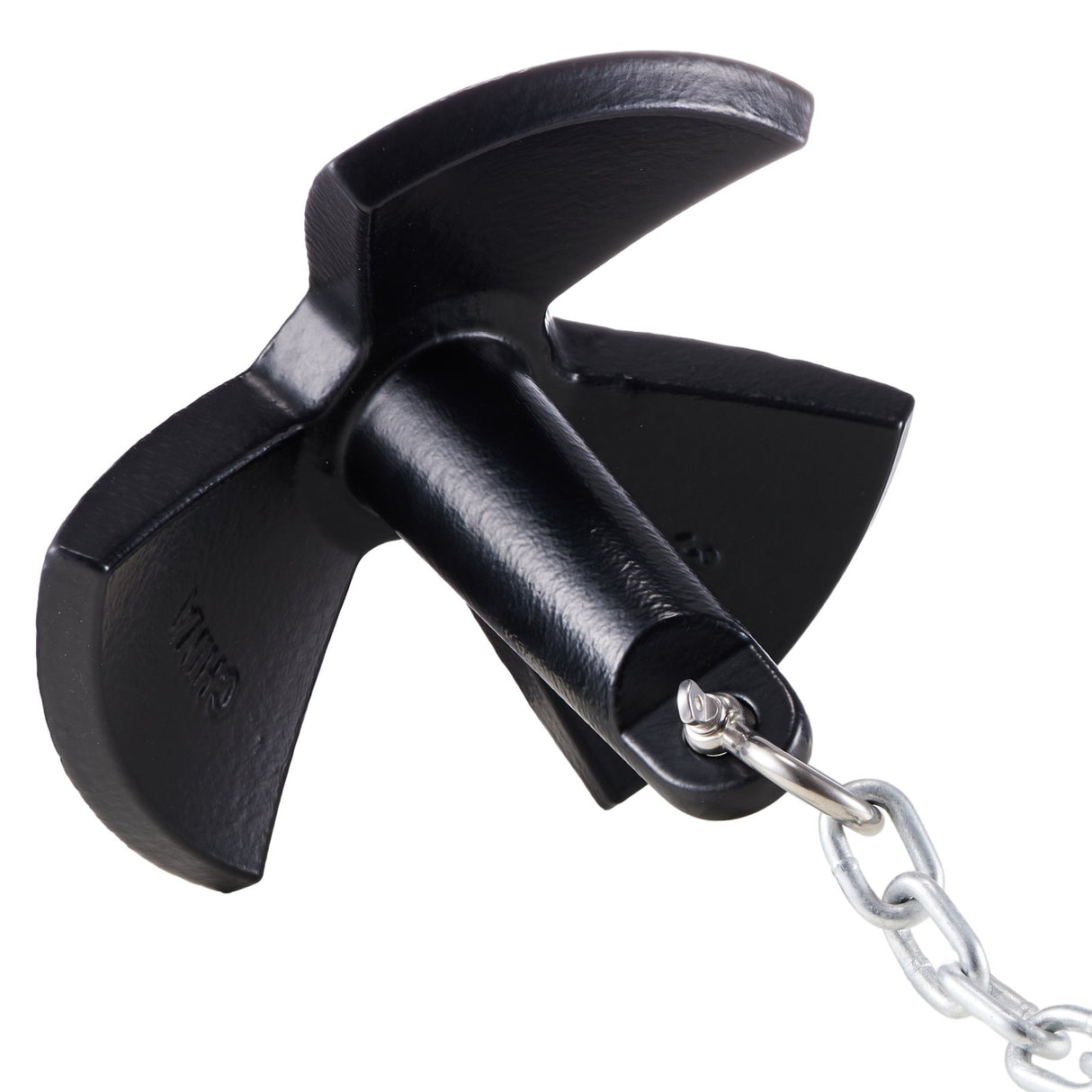 VEVOR River Anchor 30LB Boat Anchor Cast Iron Black Vinyl-Coated Mushroom Anchor