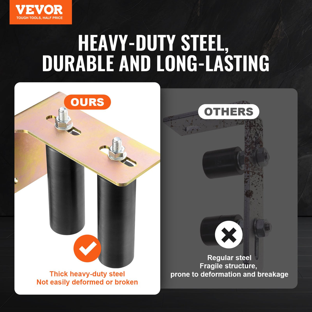 VEVOR Sliding Gate Kit 6??Rolling Hardware with L-Bracket Adjustable for Door