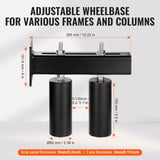 VEVOR Sliding Gate Kit 6” Rolling Hardware with T-Bracket Adjustable for Door - Top-Down View