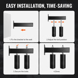 VEVOR Sliding Gate Kit 6” Rolling Hardware with T-Bracket Adjustable for Door - Rear View