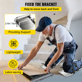 VEVOR Concrete Knee Boards 70cm x 20cm Slider Knee Boards, Kneeler Board Stainless Steel Kneeboards, Concrete Sliders Pair Moving Sliders, with Concrete Board Straps for Cement and Concrete Finishi - Rear View