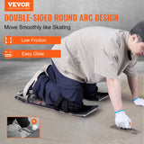 VEVOR Concrete Knee Boards Stainless Steel, 28'' x 8'' Concrete Sliders, Knee Boards For Concrete, Concrete Knee Pads Pair Moving Sliders, with Board
