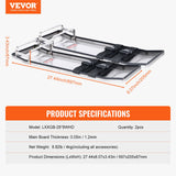 VEVOR Concrete Knee Boards Stainless Steel, 28'' x 8'' Concrete Sliders, Knee Boards For Concrete, Concrete Knee Pads Pair Moving Sliders, with Board