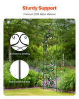 VEVOR Metal Garden Trellis for Climbing Plant Support 60 x 15 in Rustproof - Front View