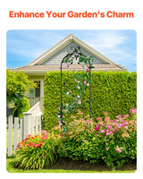 VEVOR Metal Garden Trellis for Climbing Plant Support 60 x 15 in Rustproof - Side View