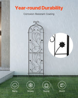 VEVOR Metal Garden Trellis for Climbing Plant Support 60 x 15 in Rustproof - Top-Down View