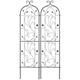 VEVOR 2 Packs Metal Garden Trellis for Climbing Plant Support 60x15 in Rustproof