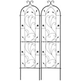 VEVOR 2 Packs Metal Garden Trellis for Climbing Plant Support 60x15 in Rustproof