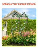 VEVOR 2 Packs Metal Garden Trellis for Climbing Plant Support 60x15 in Rustproof - Side View