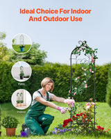 VEVOR 2 Packs Metal Garden Trellis for Climbing Plant Support 60x15 in Rustproof - Rear View