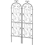 VEVOR 2 Packs Metal Garden Trellis for Climbing Plant Support 60x15 in Rustproof - Extra Image
