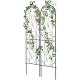 VEVOR 2 Packs Metal Garden Trellis for Climbing Plant Support 60x15 in Rustproof - Extra Image