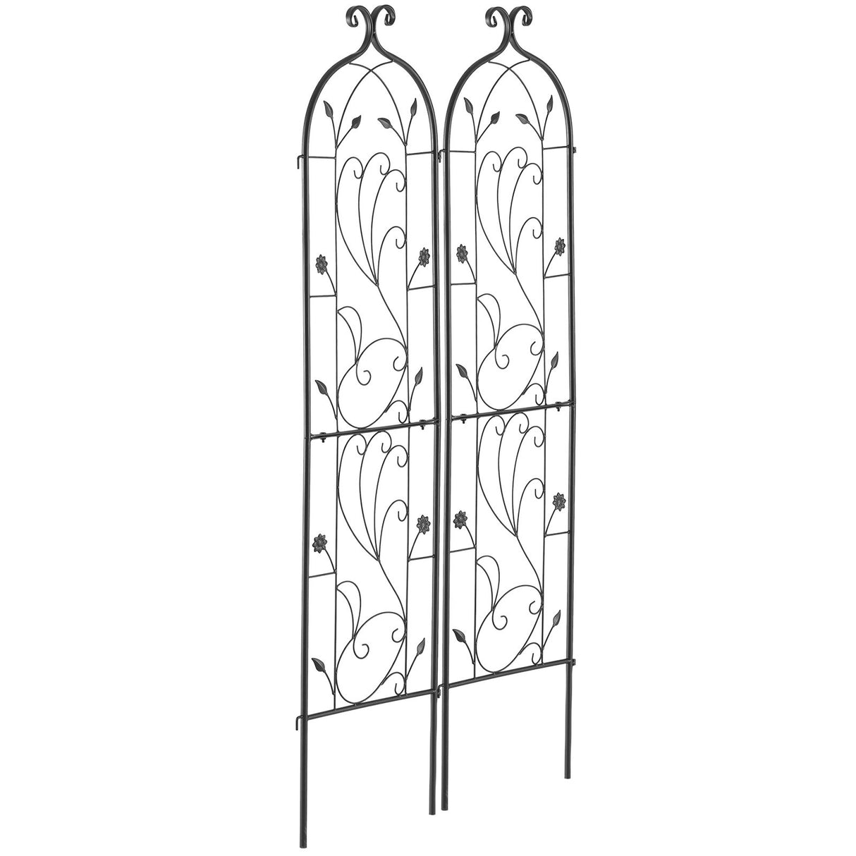 VEVOR 2 Packs Metal Garden Trellis for Climbing Plant Support 60x15 in Rustproof