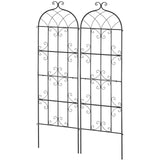 VEVOR 2 Packs Metal Garden Trellis for Climbing Plant Support 71x20 in Rustproof - Extra Image